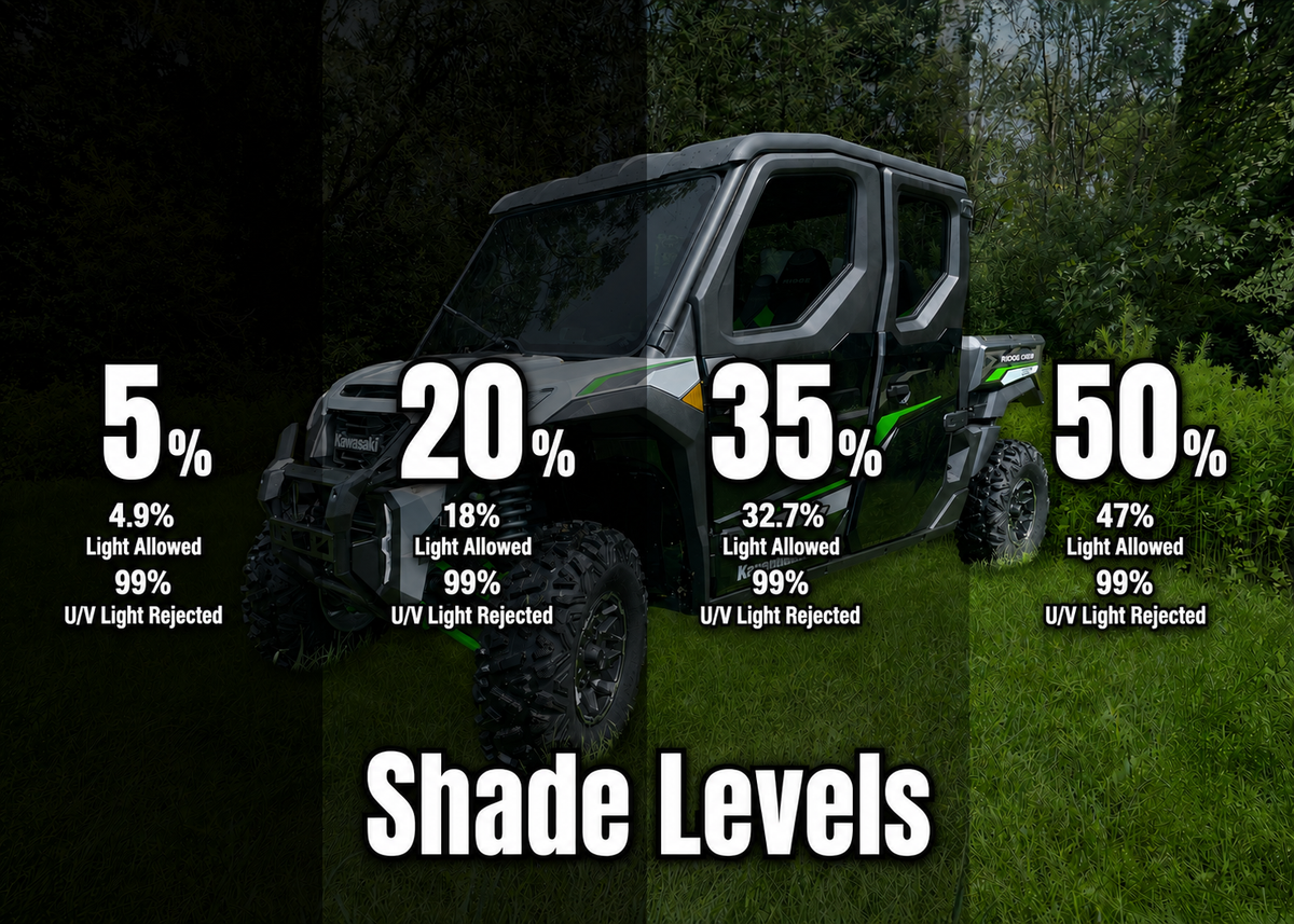 Kawasaki Ridge Front Window Tint / 2-Door & 4-Door Pre-Cut Ceramic Window Film