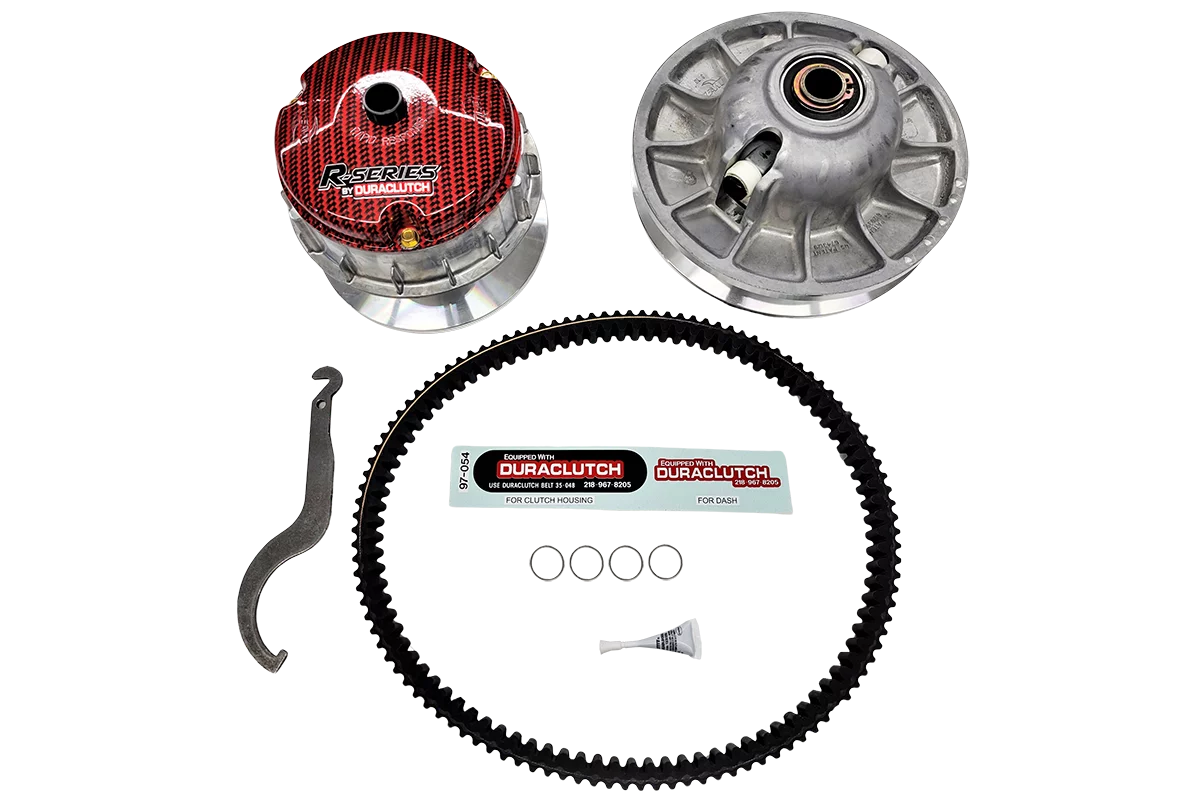 Duraclutch R Series kit 15-564 with red R-Series primary clutch, TEAM tied secondary, belt and tools for Polaris Ranger 570, RZR 570 and ACE 570