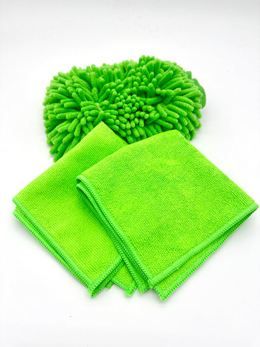 Combat Cleaning Mitt and Towel Combo Set