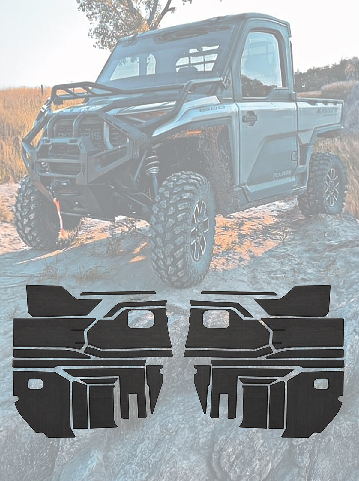 Custom EVA foam door panel kit Polaris Ranger XD1500
