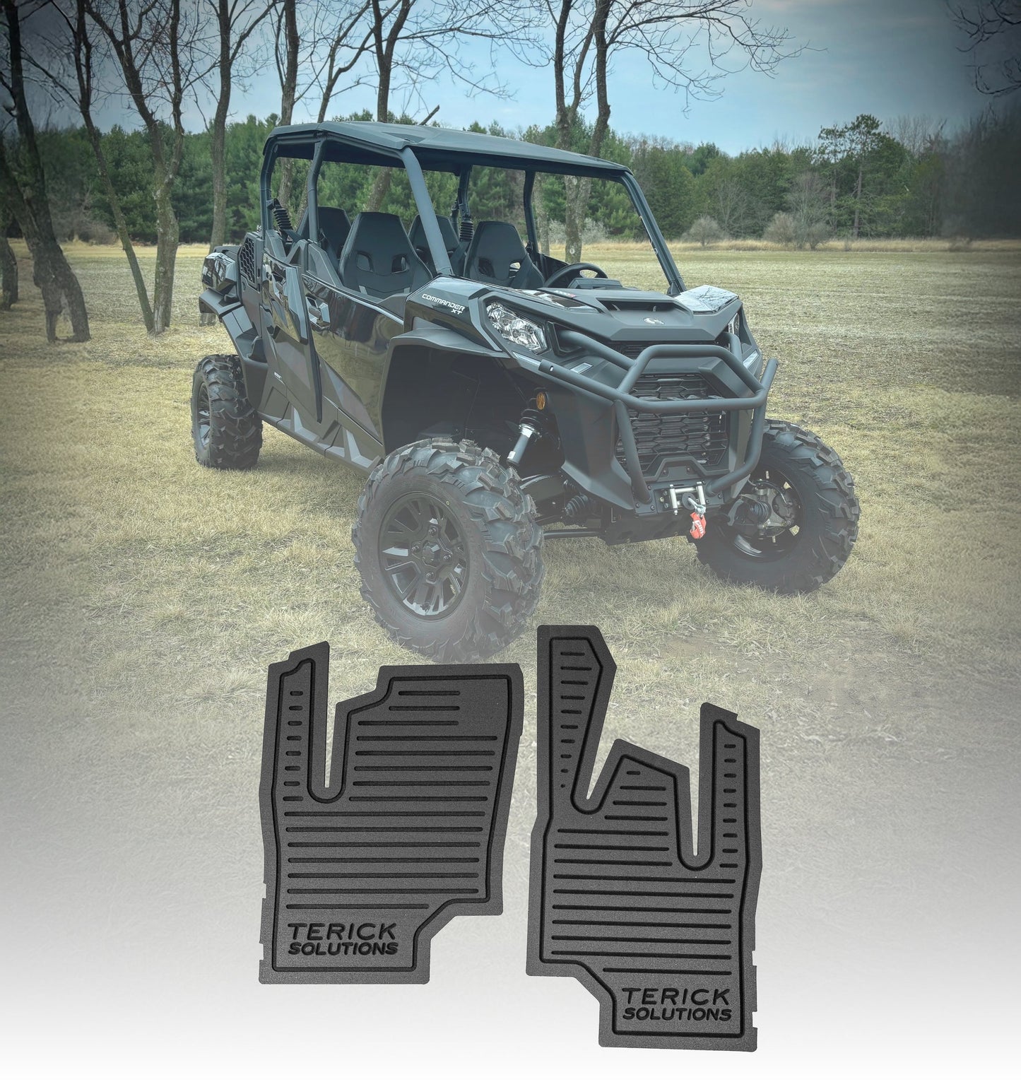 Can-Am Commander / Maverick Gen 2 Rubber Floor Mats