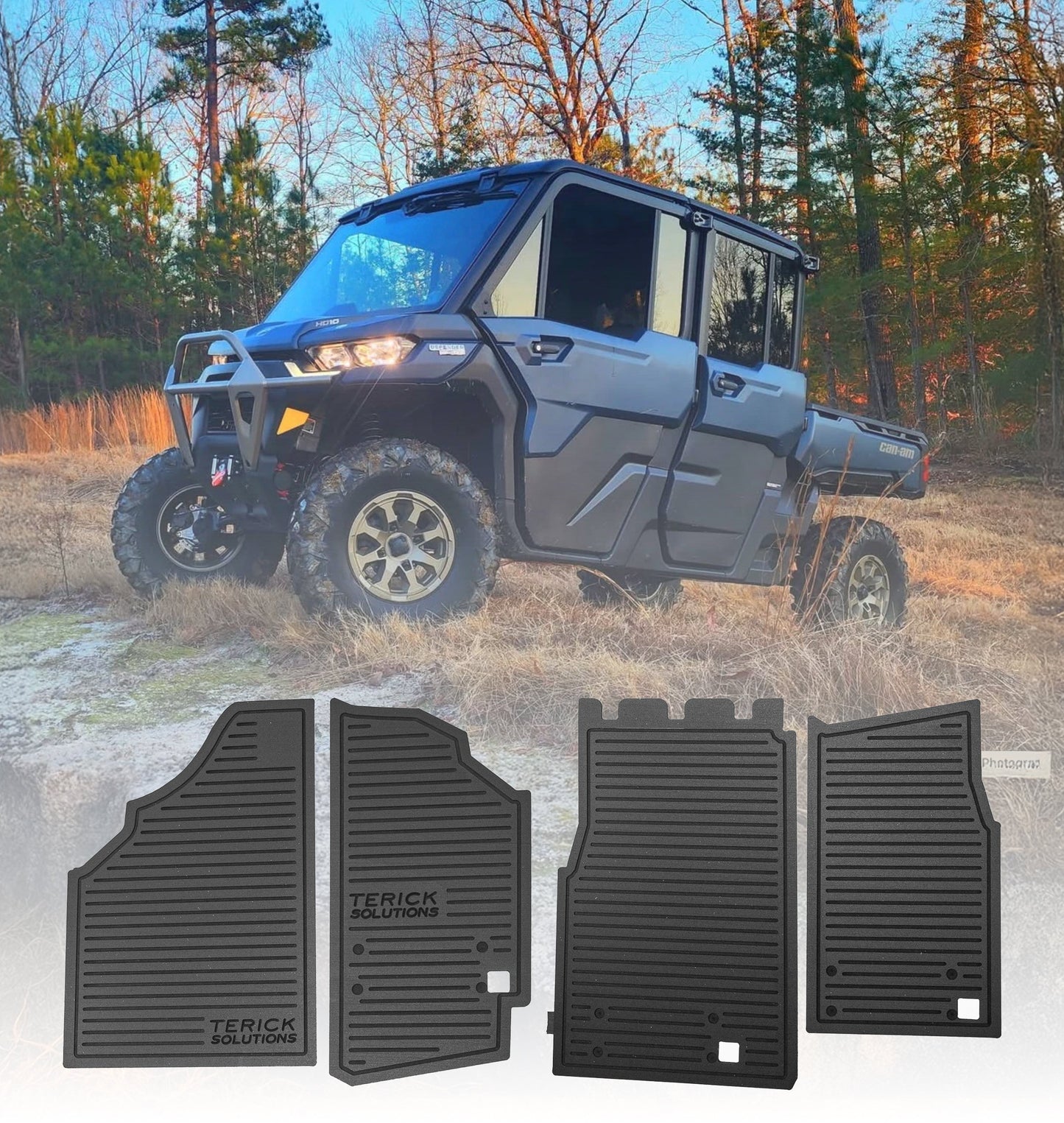 2016-2025 Can-Am Defender / MAX HD10, HD9, HD8 Rubber Floor Mats