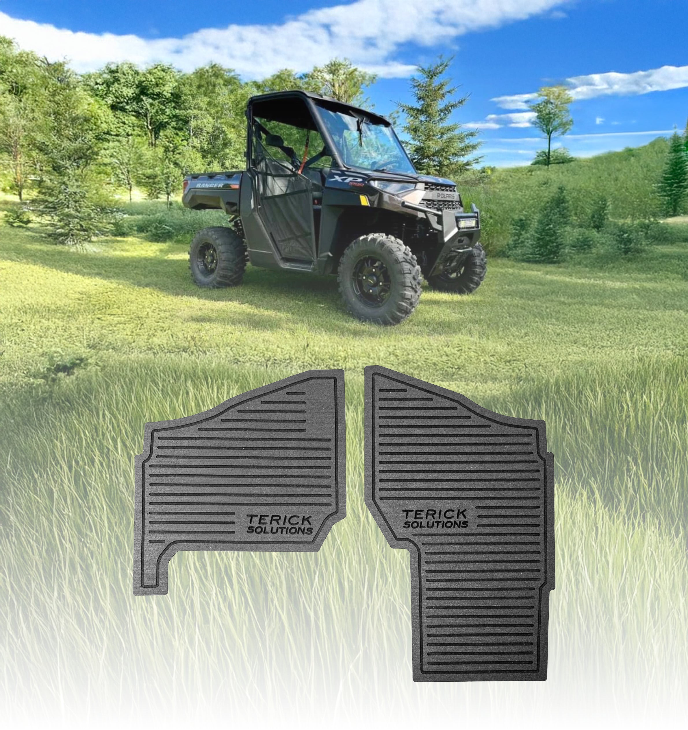 Centena Recharge シングル マット 2018-2026 Polaris Ranger XP 1000 Rubber Floor Mats – Hunterworks