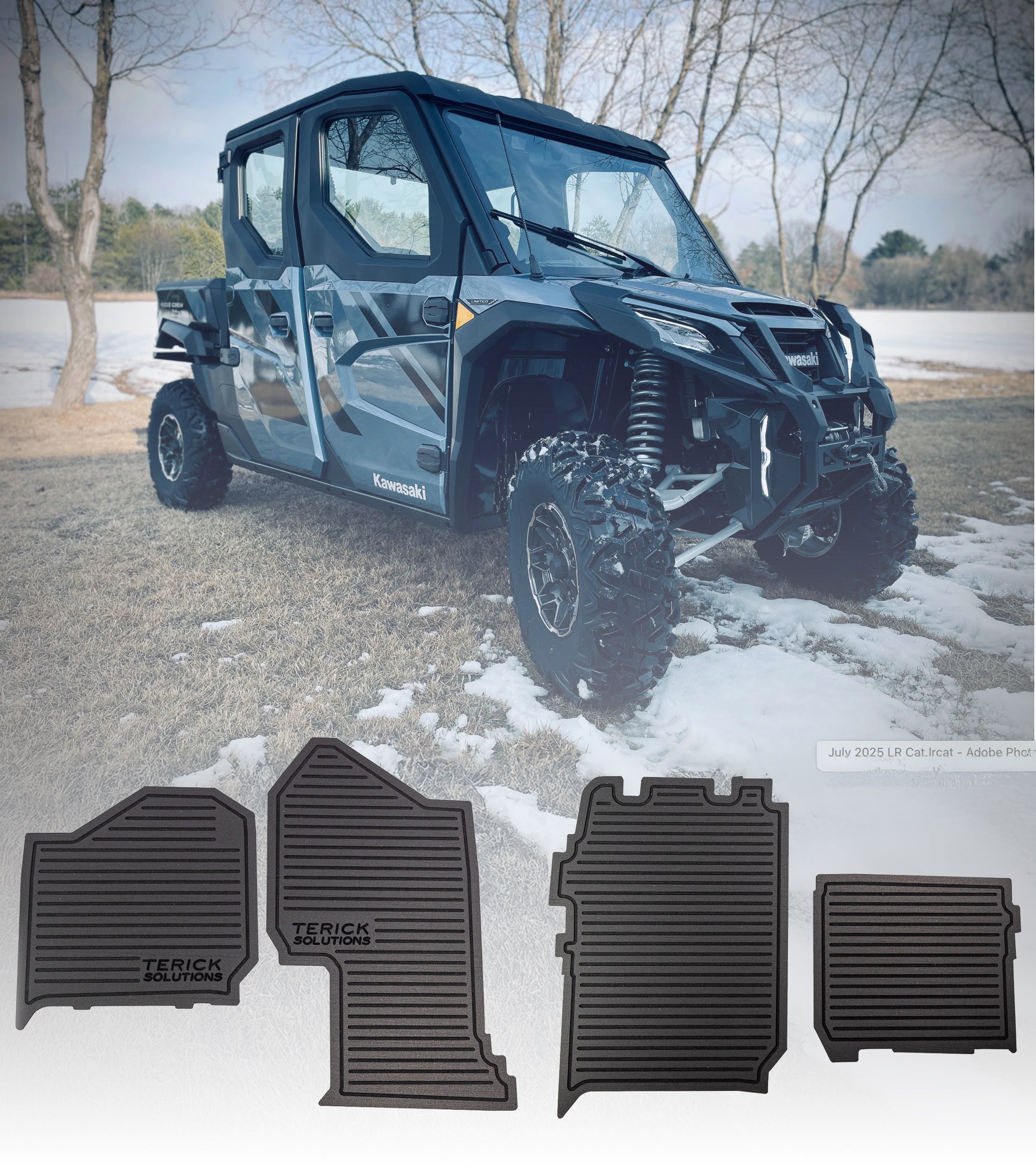 2024-2026 Kawasaki Ridge (Crew) Rubber Floor Mats - Terick