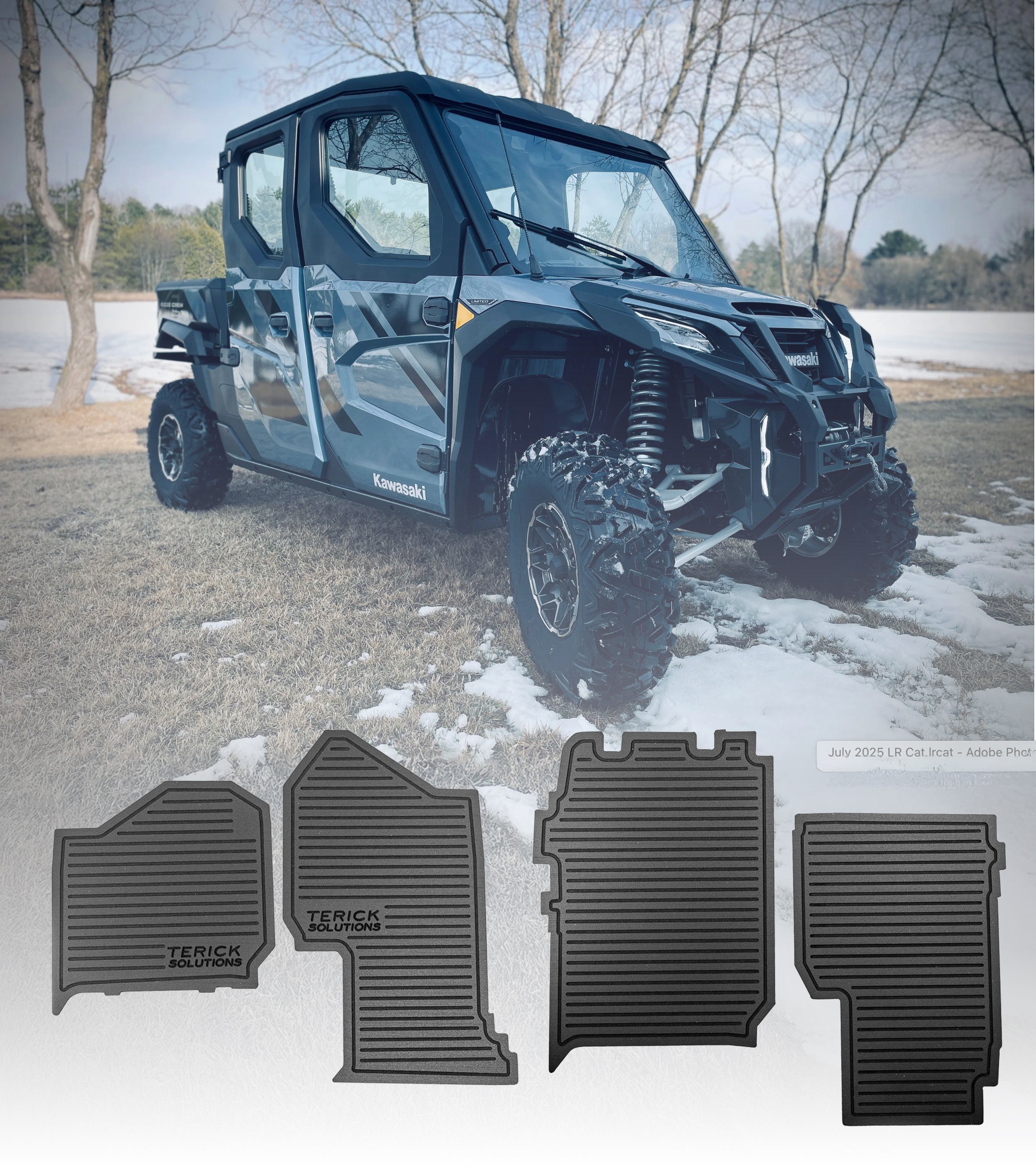 2024-2026 Kawasaki Ridge (Crew) Rubber Floor Mats – Hunterworks